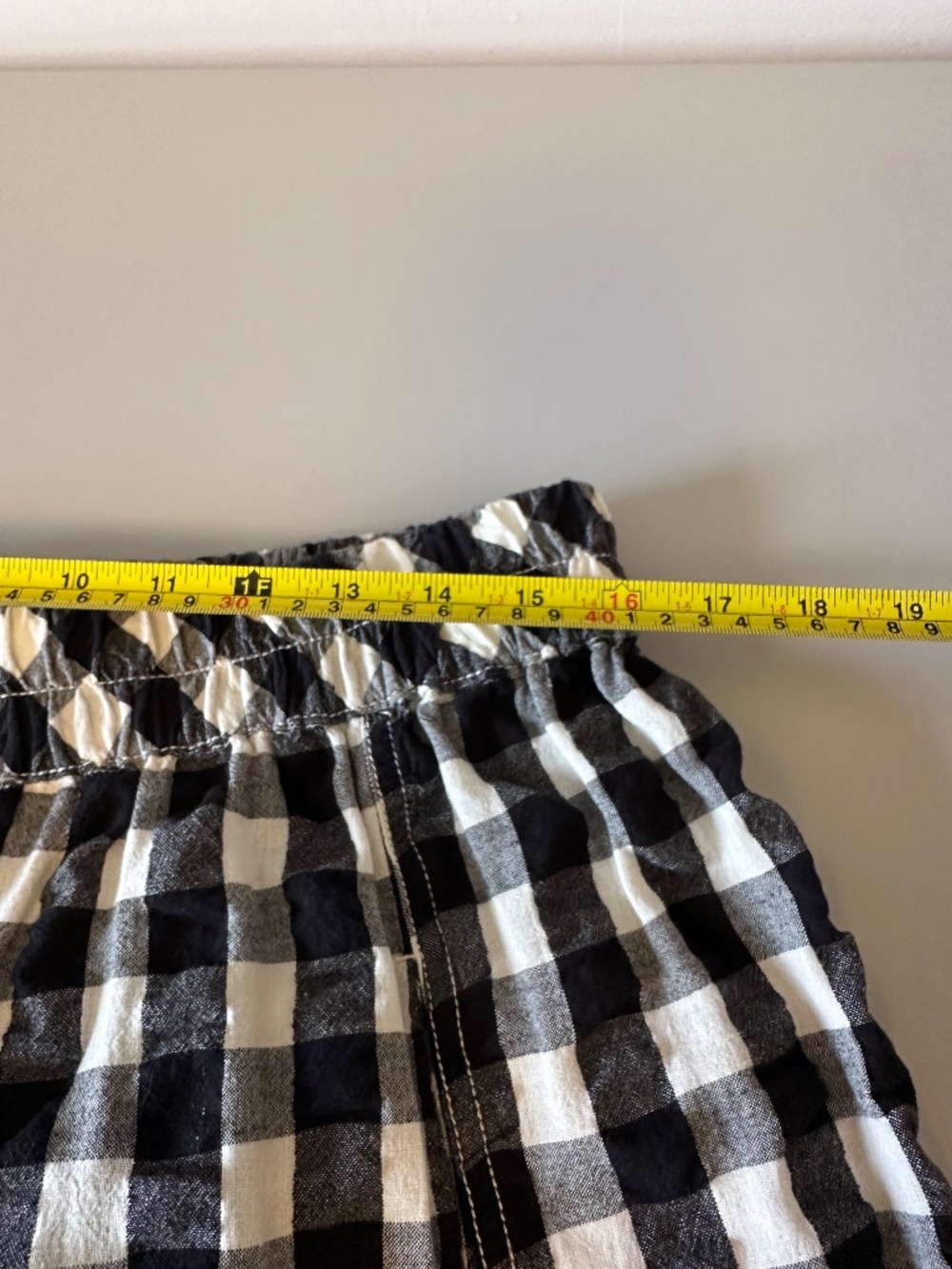 NWT Free People Get Free Seersucker Pull On Shorts in Black and White | Size XL - Picture 10 of 11